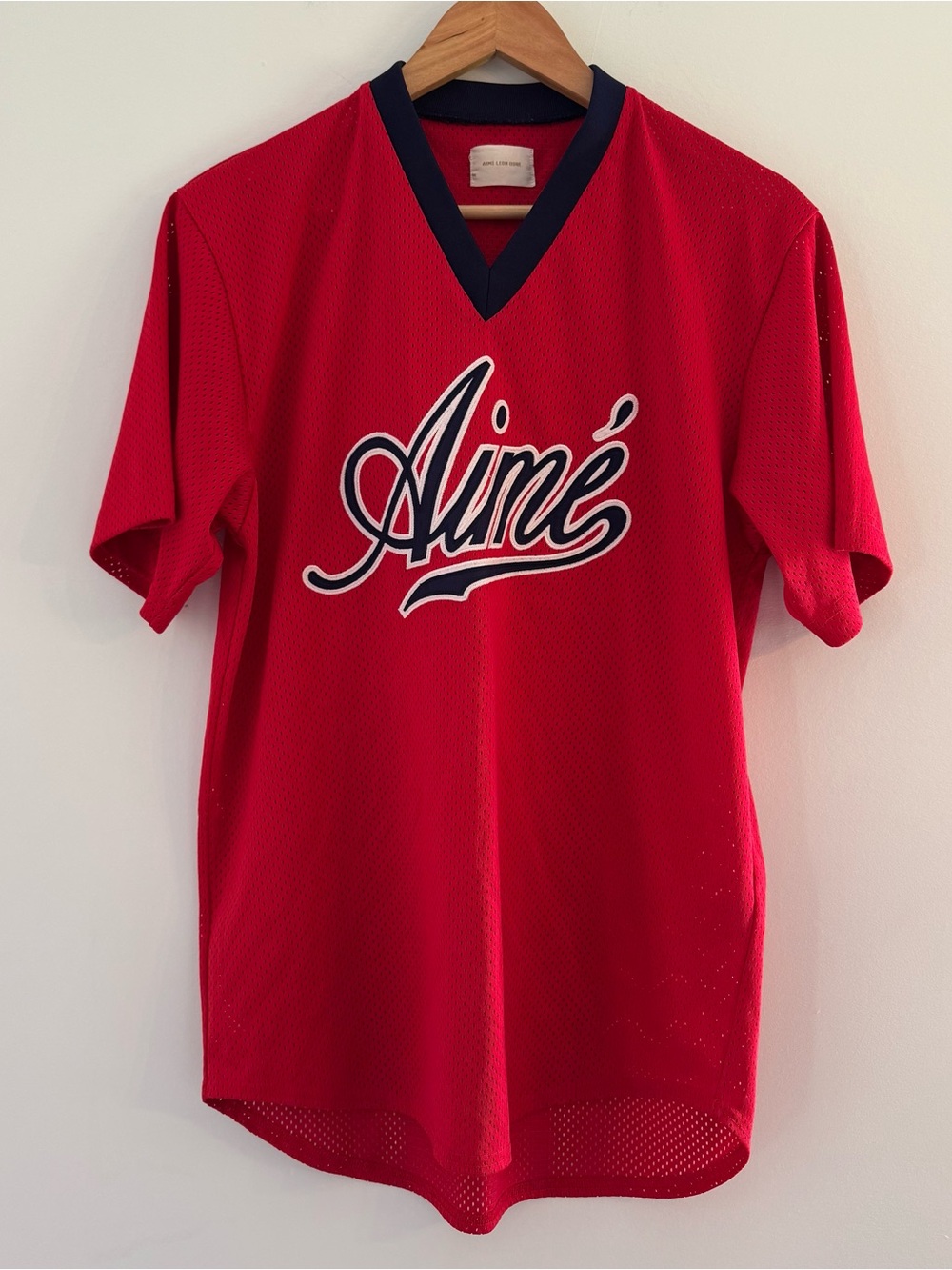 Aime Leon Dore Script Batting Practice Jersey — Size Medium Red